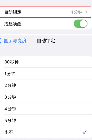 平潭苹果换屏维修分享无法调整iPhone自动锁屏的时间怎么办